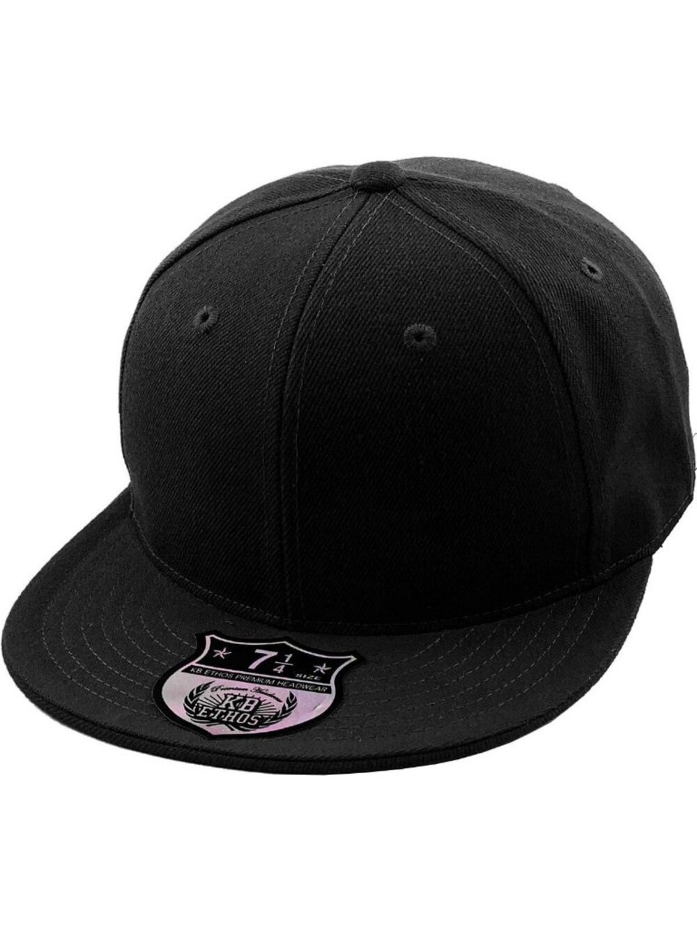 Original 6 Panel Flat Brim Fitted Cap - Stylish, Comfortable, Adjustable Hat